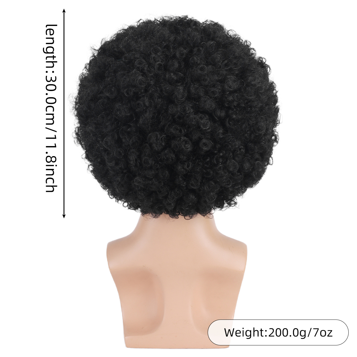 12 inch korte krullenkop hipho - Wig Fiber Net recensie en prijs